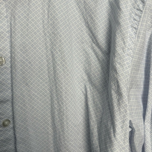 Michael Kors slim fit button down shirt Size 17 1/2 34/35 XL Blue and White - Picture 8 of 8